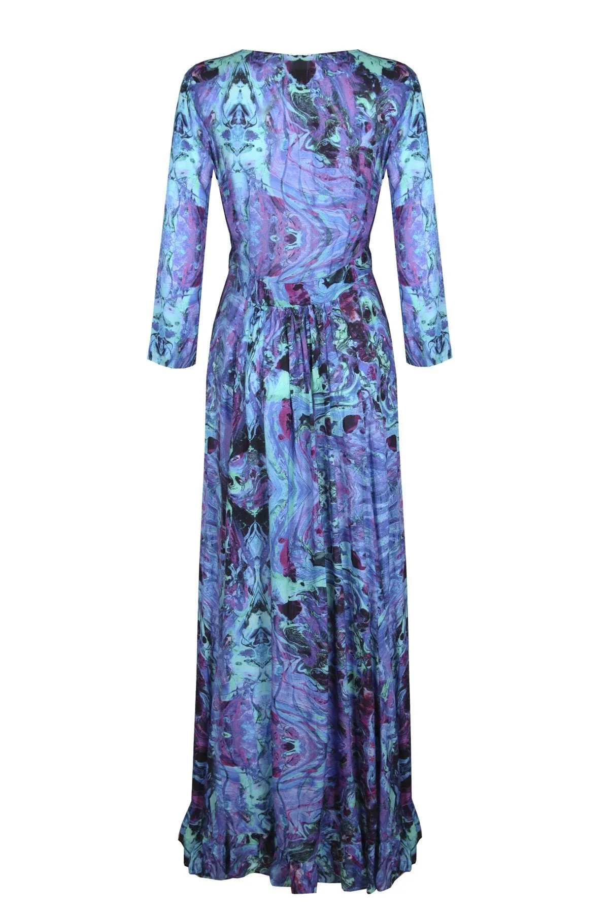 Sophia Alexia Ruffle Wrap Dress in Into the Deep
