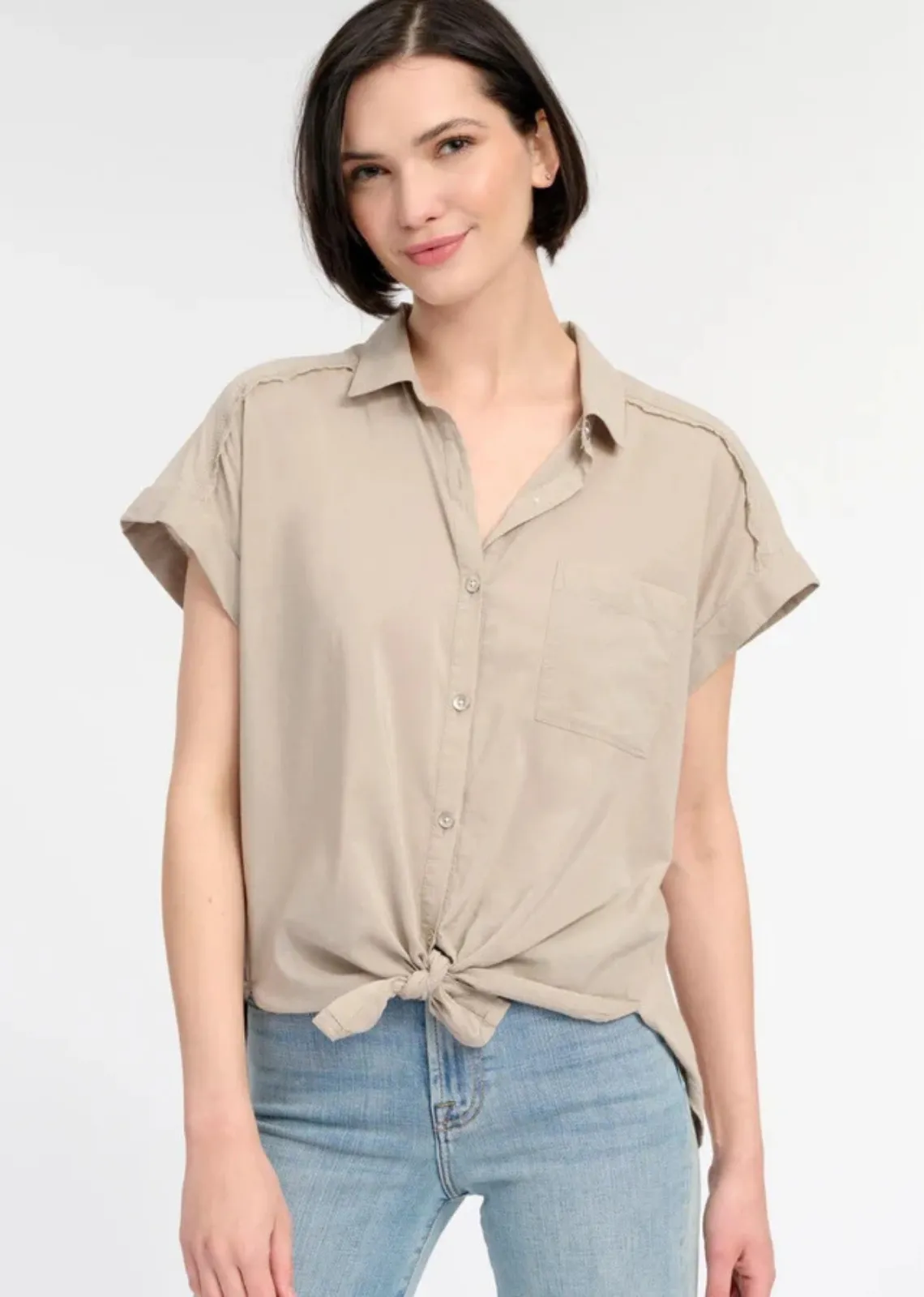 Splendid Paige Shirt - Fawn