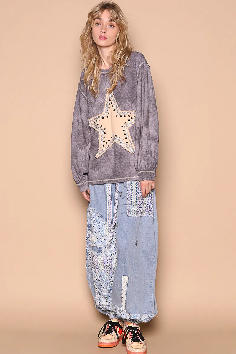 Studded Star Top #703