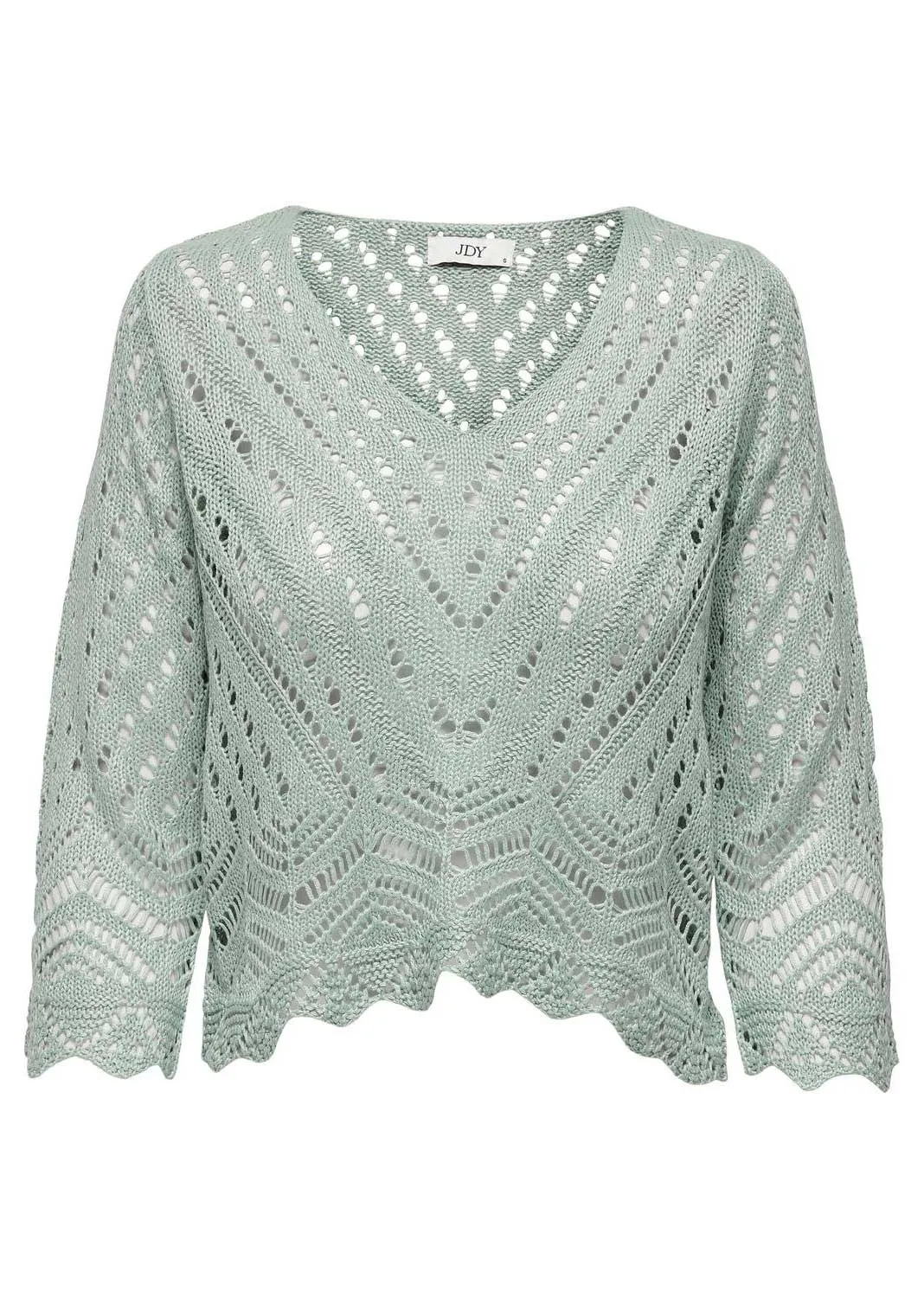 Sunni Crochet Knit Top in Jade