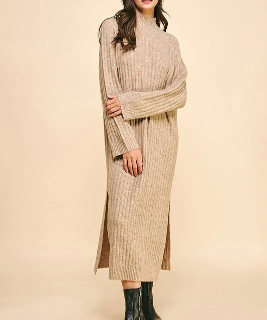 Sweater Maxi Dress - Oatmeal - FINAL SALE