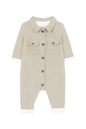 Tan Corduroy Jumpsuit - Tartine et Chocolat FW24