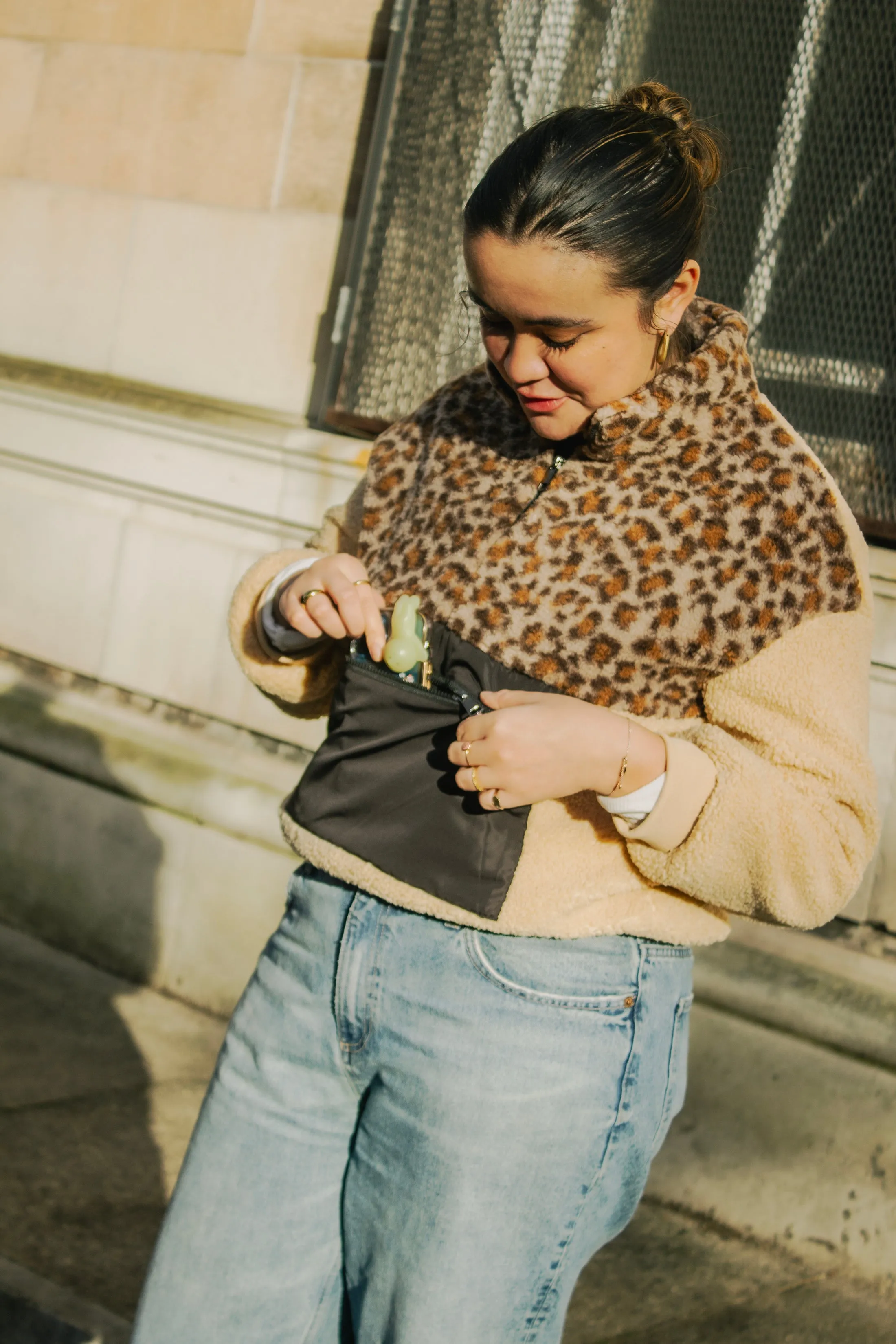 Teddy Borg Leopard Print Jacket