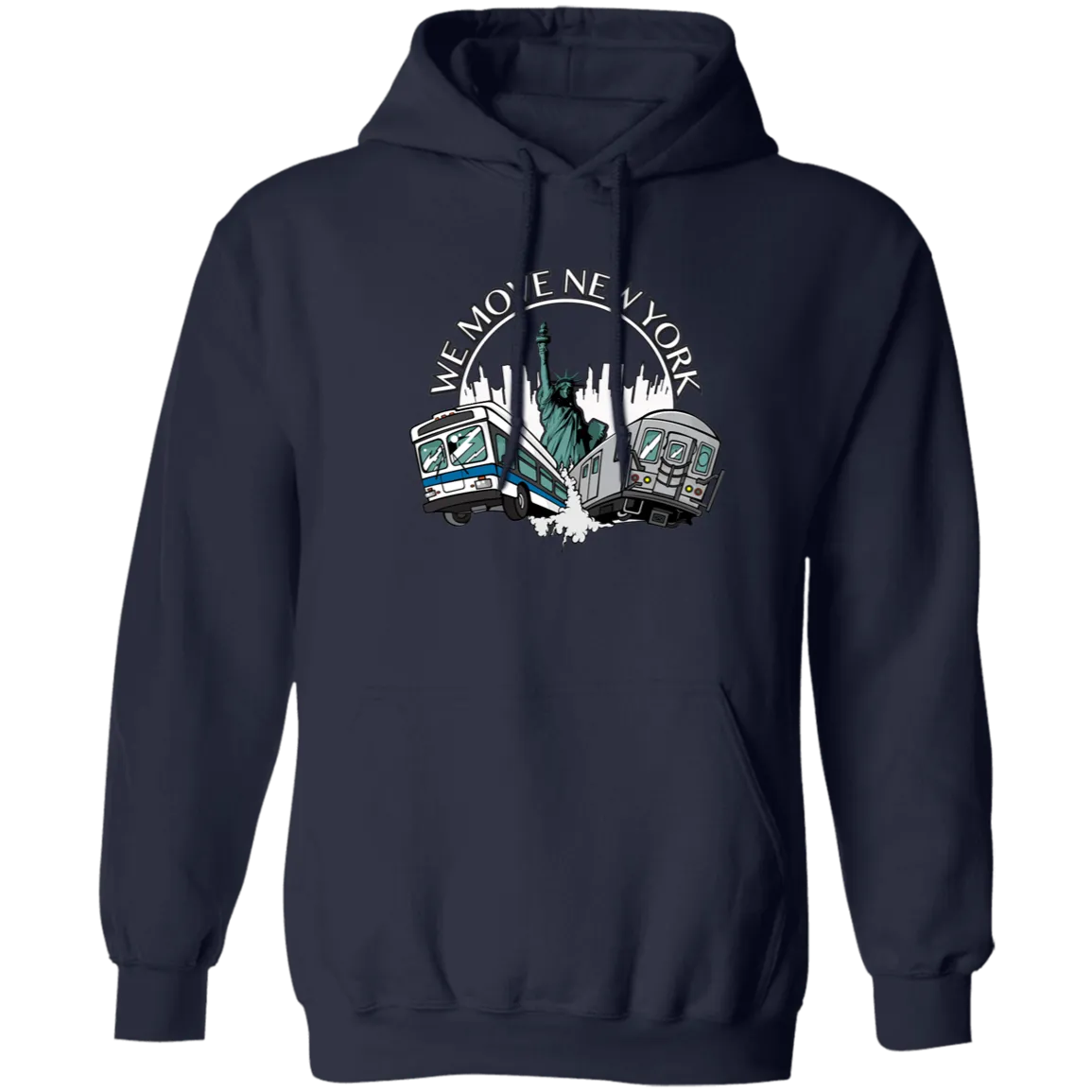 Train and Bus Pullover Hoodie 8 oz