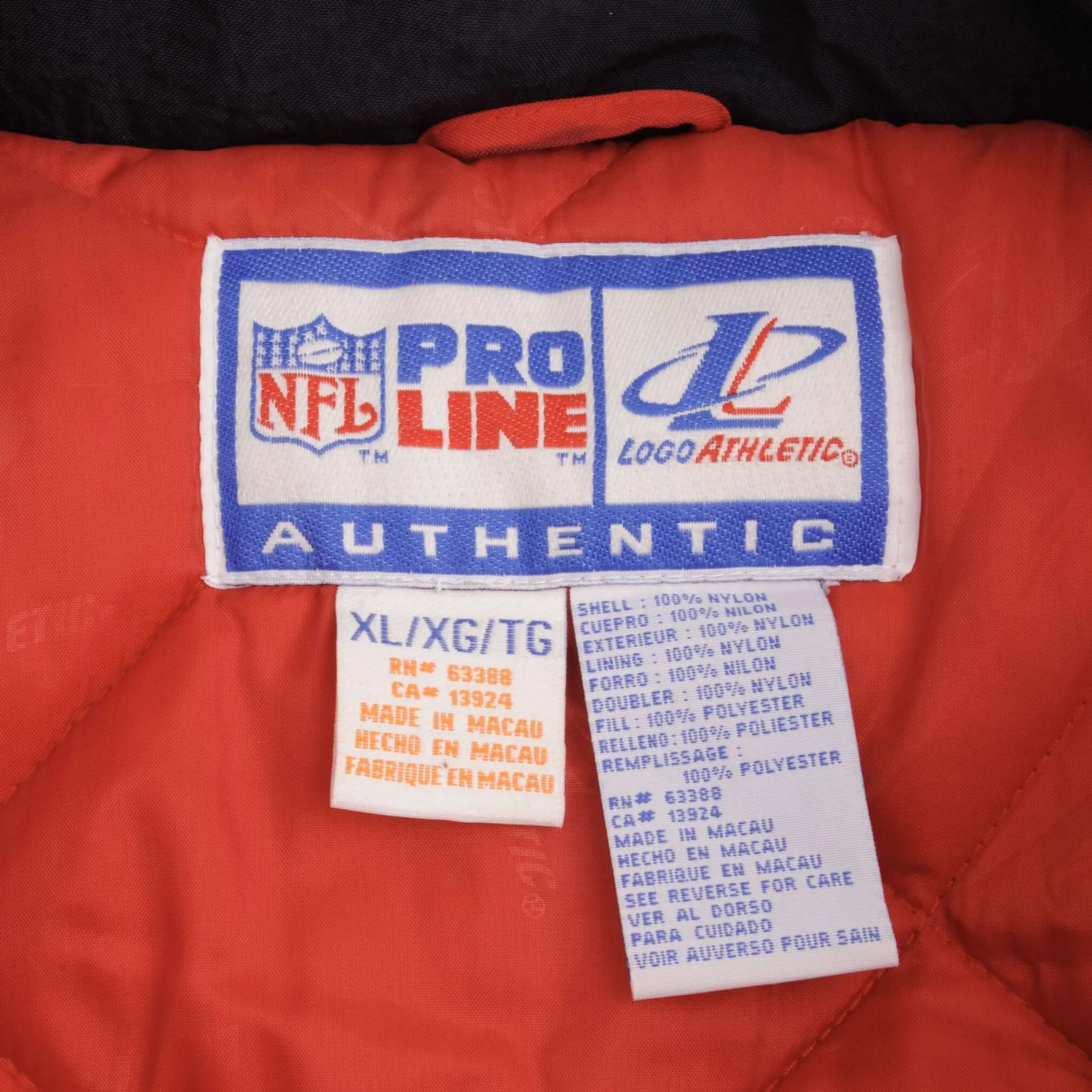 VINTAGE NFL KANSAS CITY CHIEFS PROLINE HEAVY JACKET 1990S SIZE XL