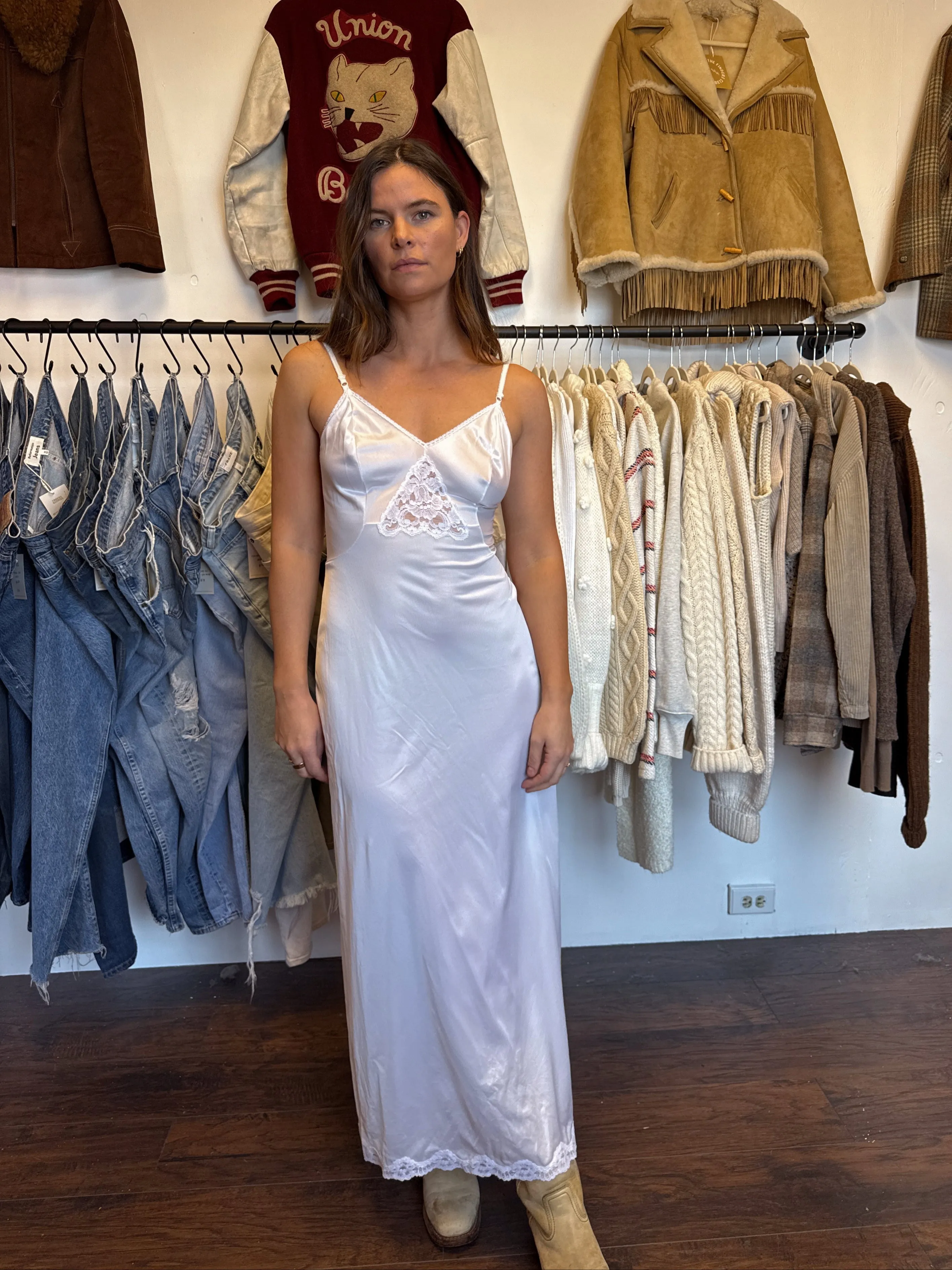 Vintage White Slip Dress