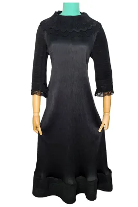 W8561 DRESS (BLK, WINE)