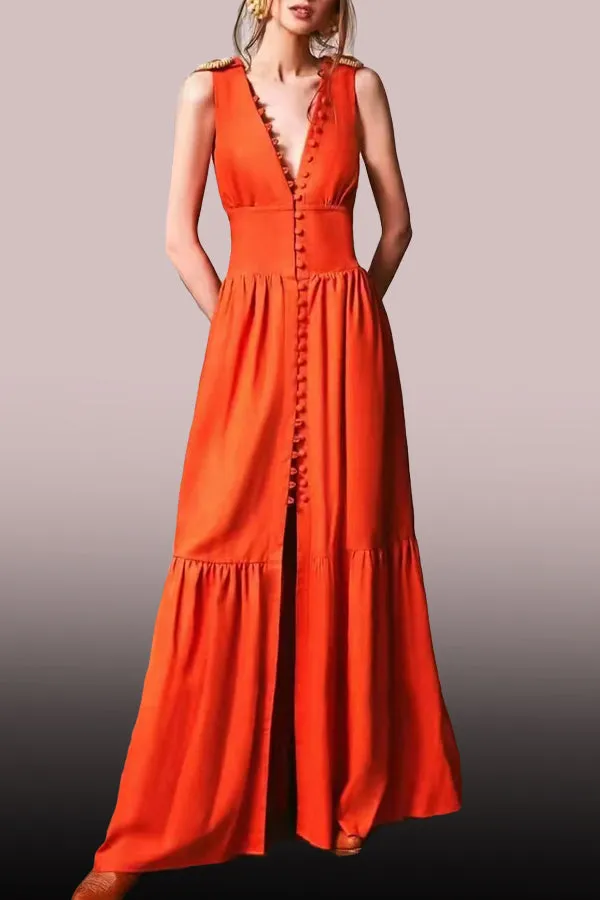 W8930 DRESS (GRN, ORANGE)