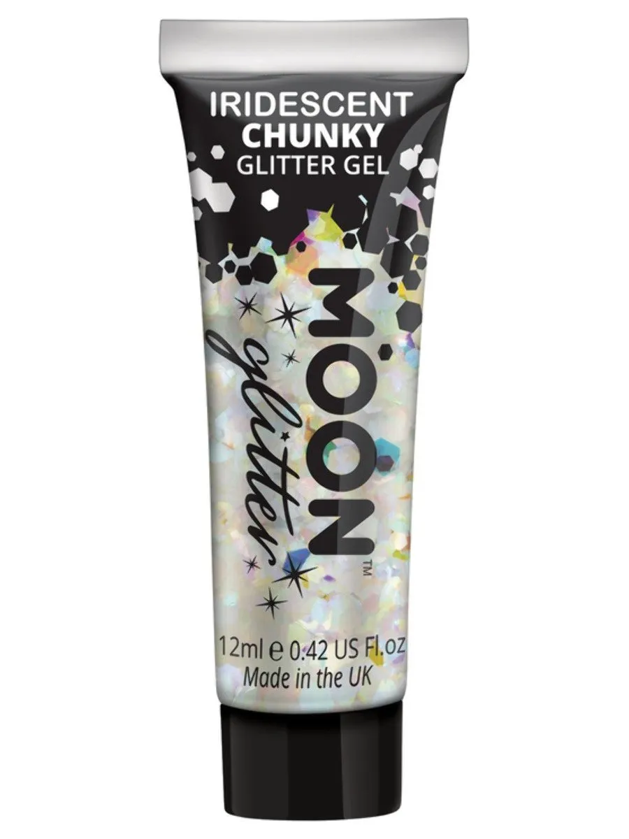 White Iridescent Chunky Glitter Gel 12ml Each