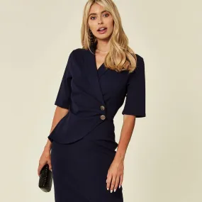 Women Wrap Blazer Dress