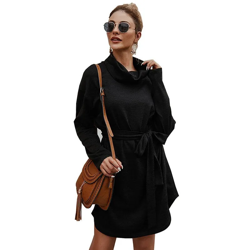Women's Autumn Casual Long Sleeve Sweater Dress
