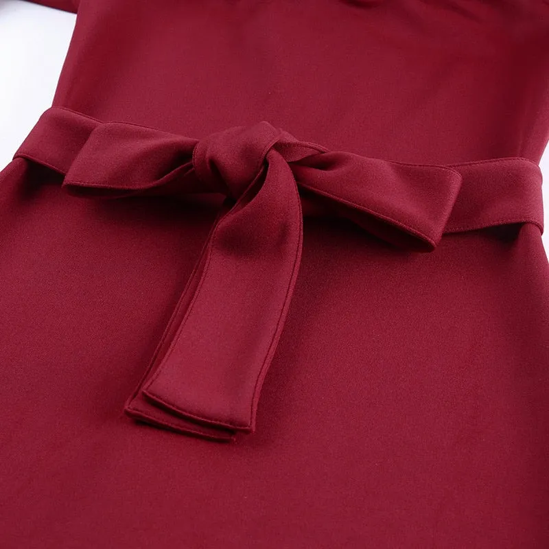 Women's Autumn Off Shoulder Slim Long Dress
