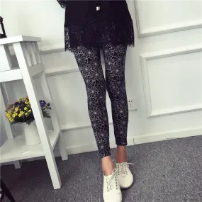 Women's Summer Casual Polyester Leggings With Print