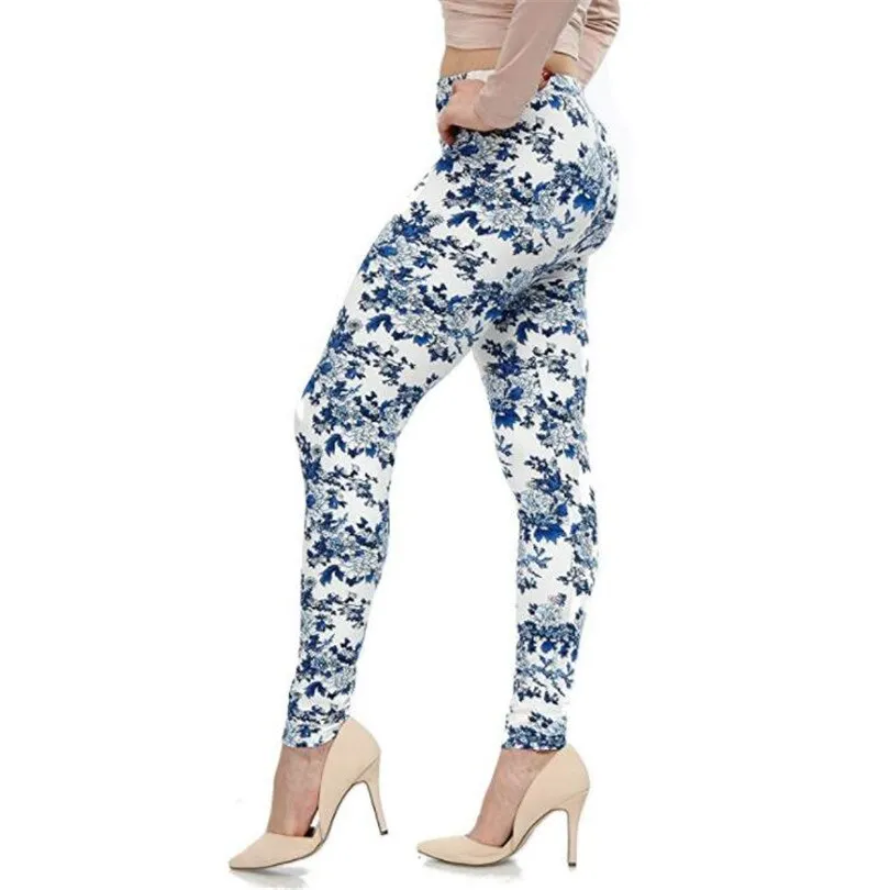 Women's Summer Casual Polyester Leggings With Print