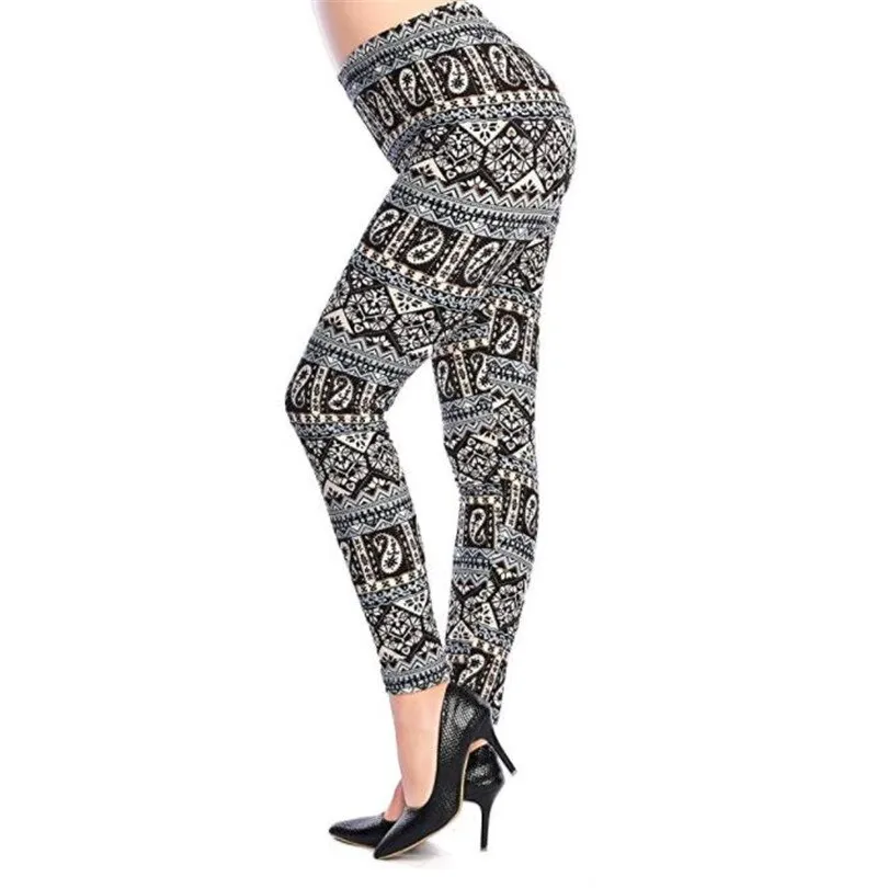 Women's Summer Casual Polyester Leggings With Print