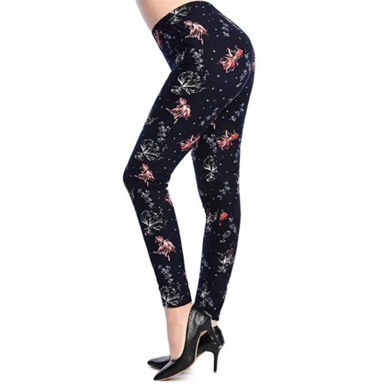 Women's Summer Casual Polyester Leggings With Print