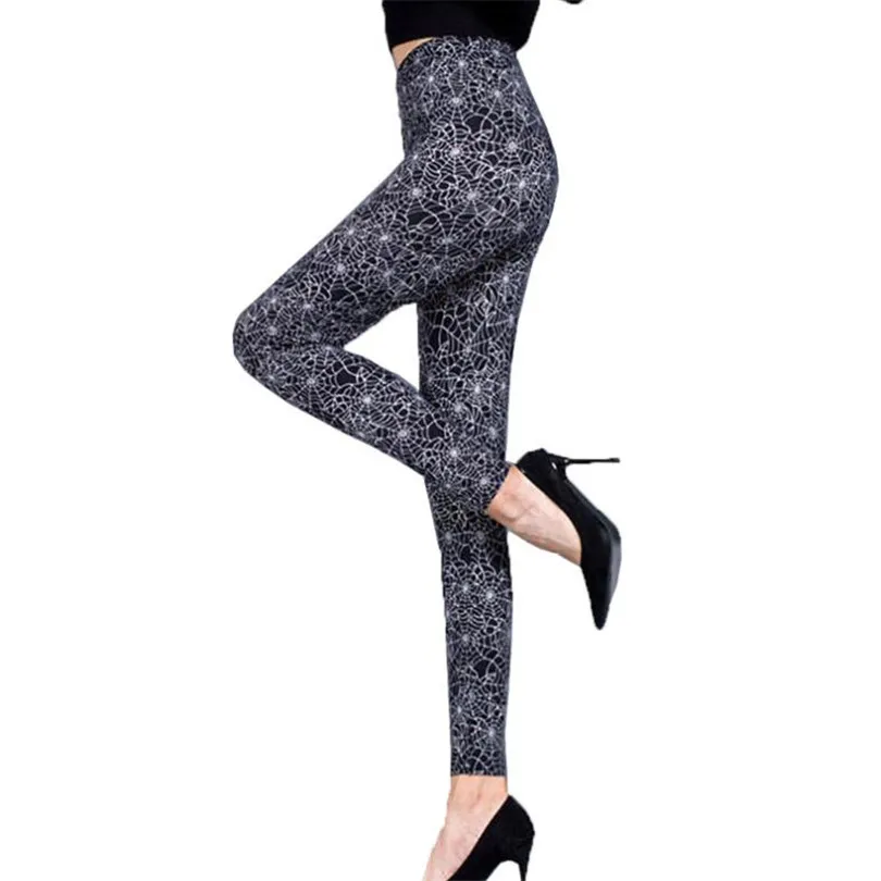 Women's Summer Casual Polyester Leggings With Print