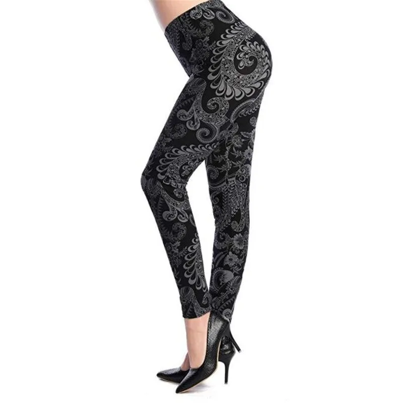 Women's Summer Casual Polyester Leggings With Print