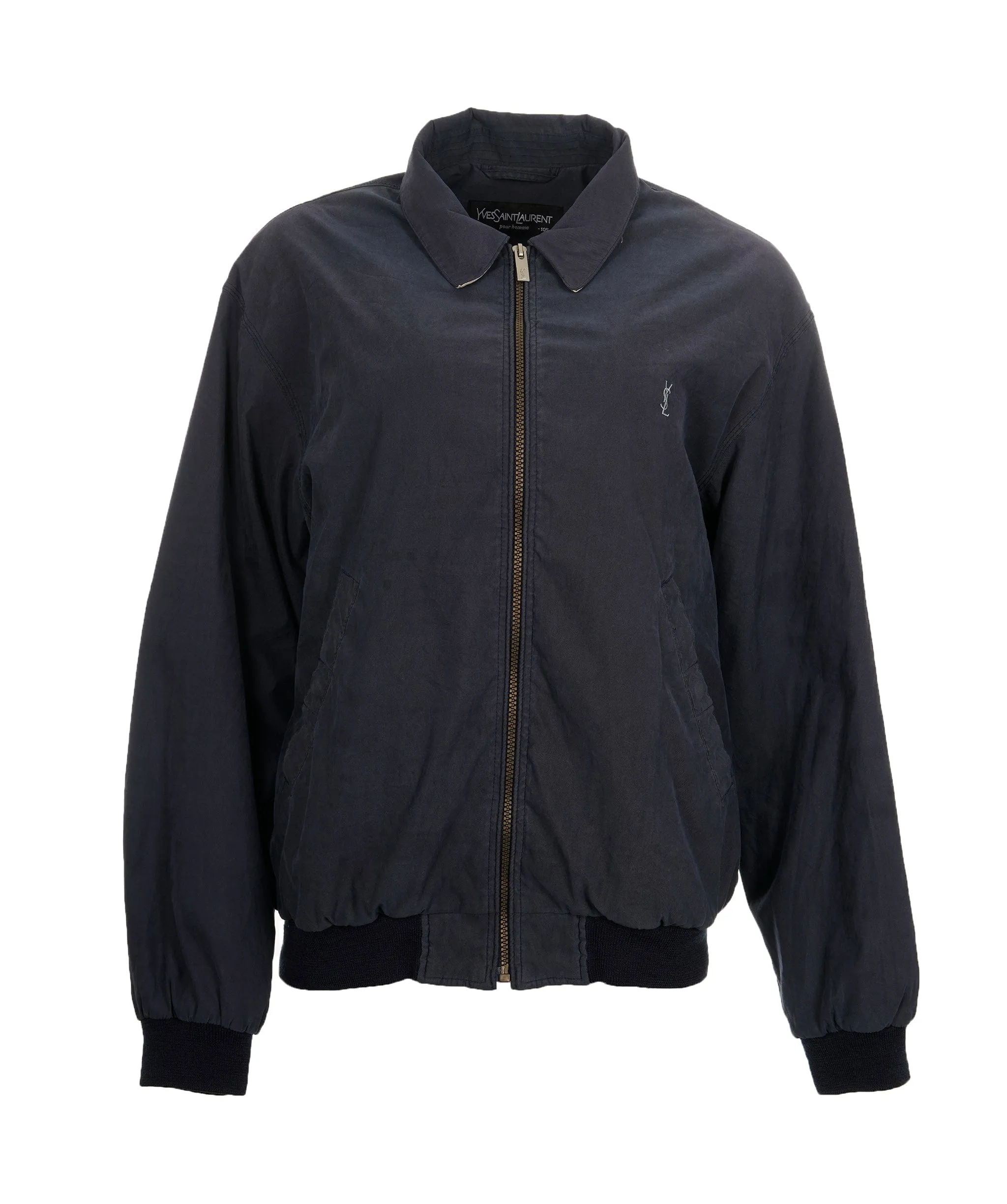 YSL Jacket Yves Saint Laurent Jacket 90s Vintage Bomber Style Harrington Size M ASL9474