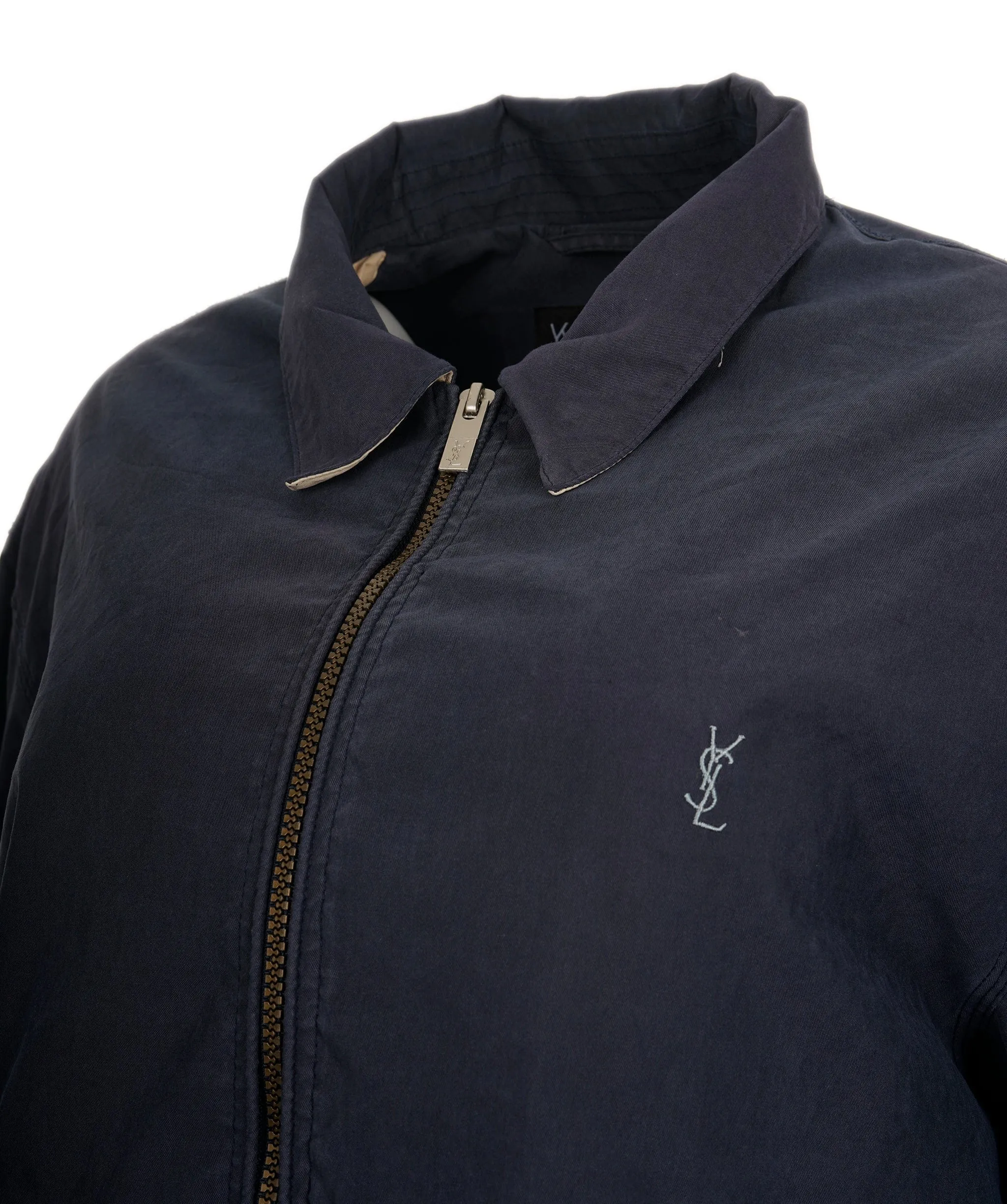 YSL Jacket Yves Saint Laurent Jacket 90s Vintage Bomber Style Harrington Size M ASL9474